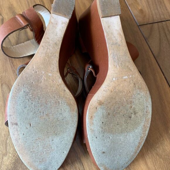 Sesto Meucci shoe wedge heel, leather, strappy, sandal, Italian made, platform - Picture 11 of 16